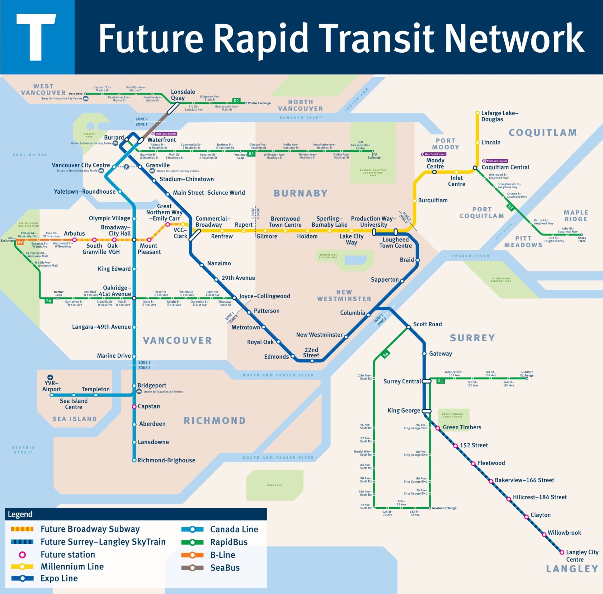 Broadway Subway Project Future Network Map
